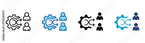 Change Management Icon Multi Style Vector Illustration