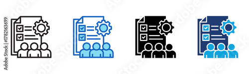 Workforce Planning Icon Multi Style Vector Illustration
