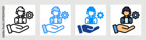 Customer Support Icon Collection Set Multiple Style