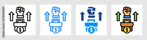 Business Motivation Icon Collection Set Multiple Style