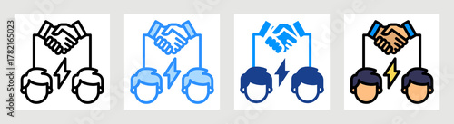 Conflict Resolution Icon Collection Set Multiple Style