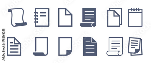 paper stationery icon vector template illustration design