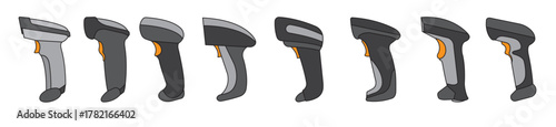 set of bar-code scanner vector