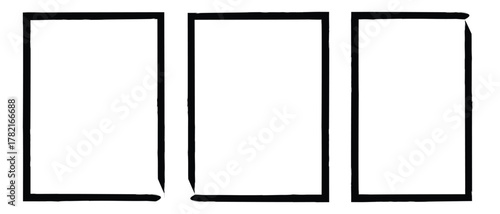 set of square grunge textures frame icon, grunge frame icon, collection square photo image frame icon.