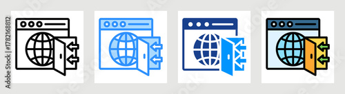 Web Gateway Icon Collection Set Multiple Style