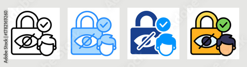 Private Access Icon Collection Set Multiple Style