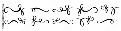 Set of abstract lines vector illustration