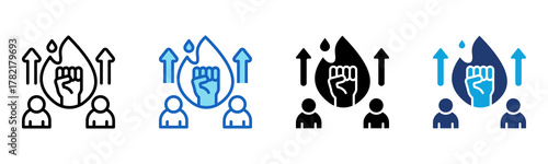 Fight Spirit Icon Multi Style Vector Illustration