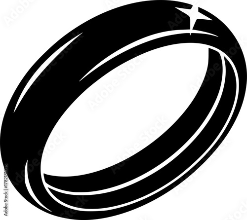 Wedding ring vector icon.Black vector icon isolated on white background wedding ring .
