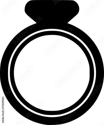 Wedding ring vector icon.Black vector icon isolated on white background wedding ring .
