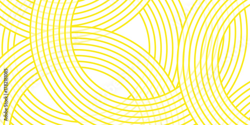 Pasta background, abstract geometric pattern of spaghetti. Yellow macaroni poster. Abstract wavy pattern.