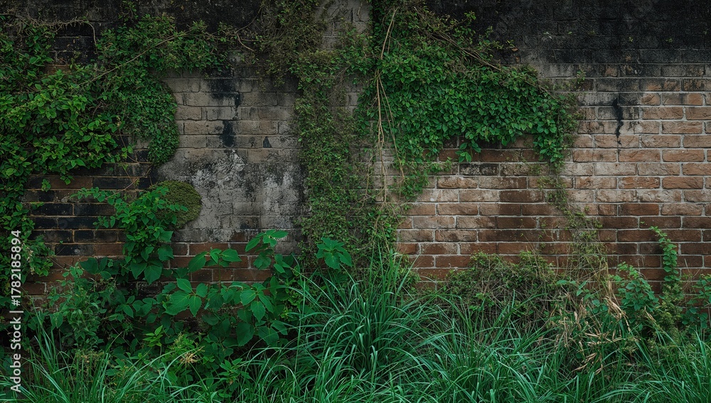 Naklejka premium Textured wall backdrop with leaves