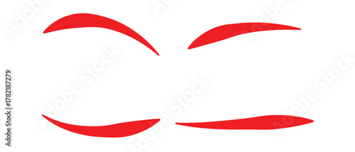 set of swash swoosh tails icon. Abstract and retro Swash Icon.