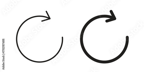 Arrows repeat icon designs collection for mobile, ui, web.