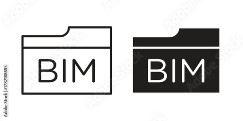 Bim icon designs collection for mobile, ui, web.