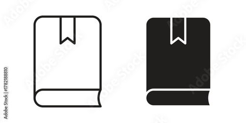 Book bookmark icon designs collection for mobile, ui, web.
