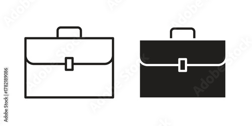 Briefcase icon designs collection for mobile, ui, web.