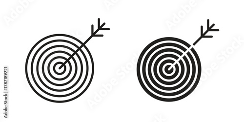 Bullseye icon designs collection for mobile, ui, web.