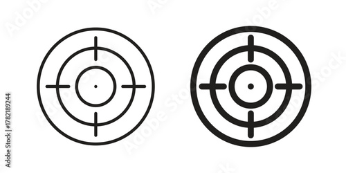 Bullseye pointer icon designs collection for mobile, ui, web.