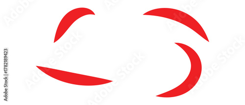 set of swash swoosh tails icon. Abstract and retro Swash Icon.