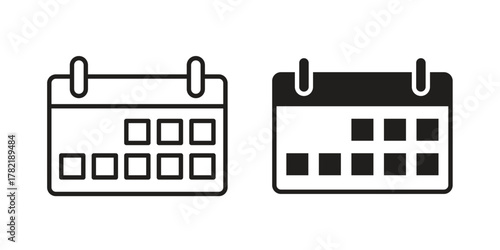 Calendar icon designs collection for mobile, ui, web.