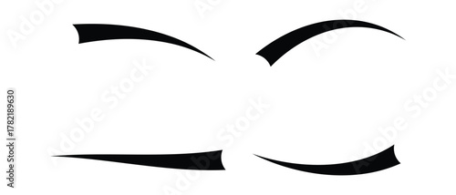 set of swash swoosh tails icon. Abstract and retro Swash Icon.