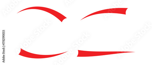 set of swash swoosh tails icon. Abstract and retro Swash Icon.