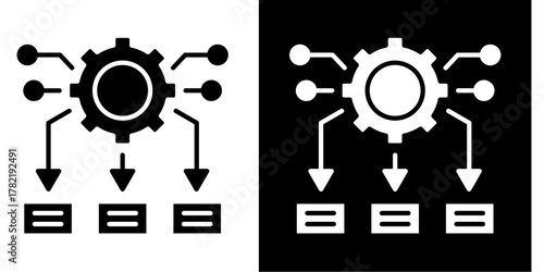 Decision Support System  Icon Set White Style Collection