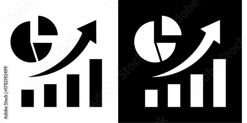Sales Analytics Report  Icon Set White Style Collection