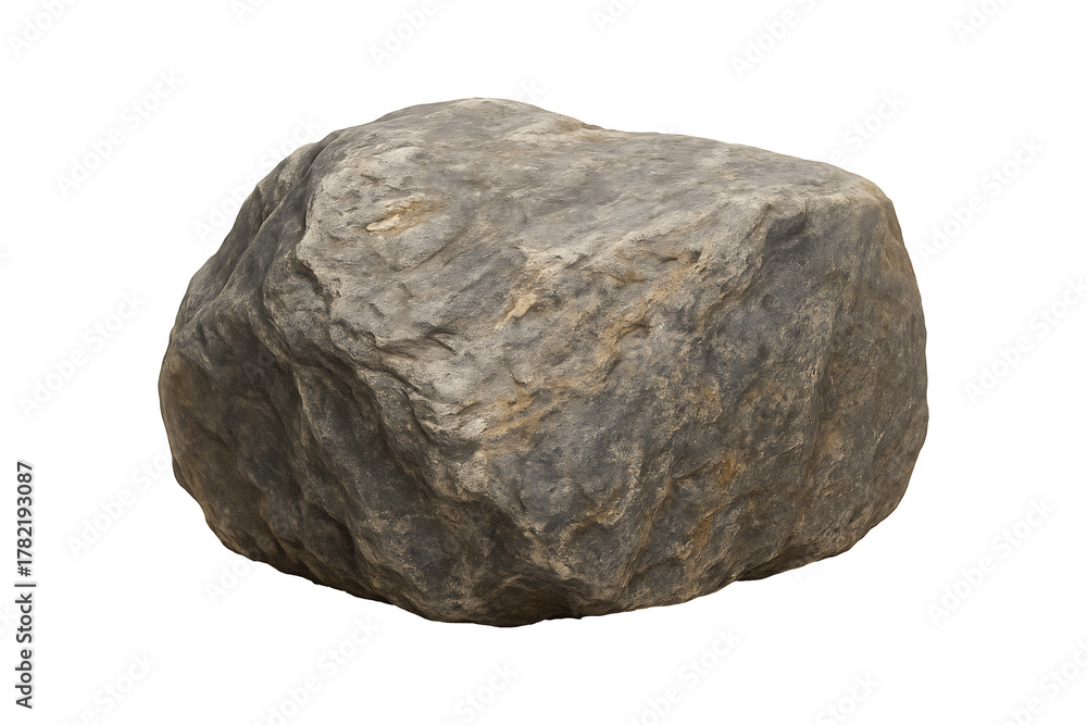 Fototapeta premium Natural Boulder Isolated on a Transparent Background