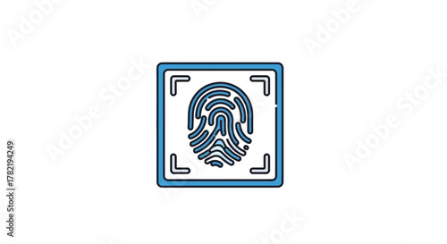 Secure your digital life with biometric identification technology, the future is now with blue fingerprint scanning for modern security systems