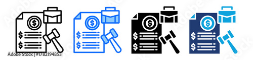 Business Compliance Icon Set Multi Style Vector Illustration