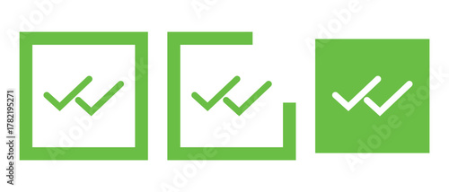 double checkmark icon, double tick and yes icon, checkmark vector illustration of an abstract background