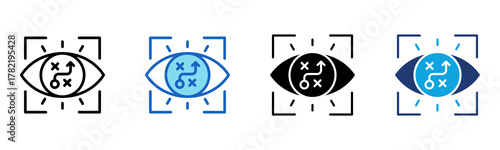 Strategic Vision Icon Multi Style Vector Illustration