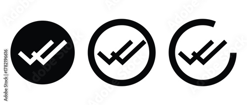 double checkmark icon, double tick and yes icon, checkmark vector illustration of an abstract background