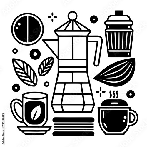 vector illustration of a coffee grinder