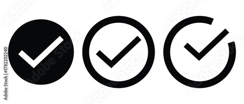 checkmark icon, tick and yes icon, checkmark vector illustration of an abstract background