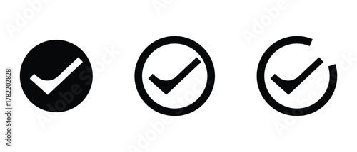 checkmark icon, tick and yes icon, checkmark vector illustration of an abstract background