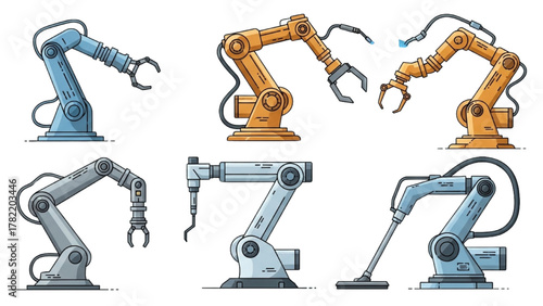 Robotic Arm Collection Factory Automation and Precision Engineering