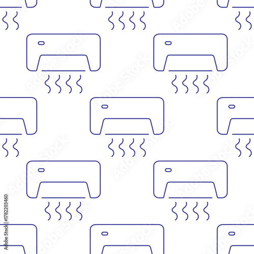 air conditioner seamless pattern isolated on transparent background.
