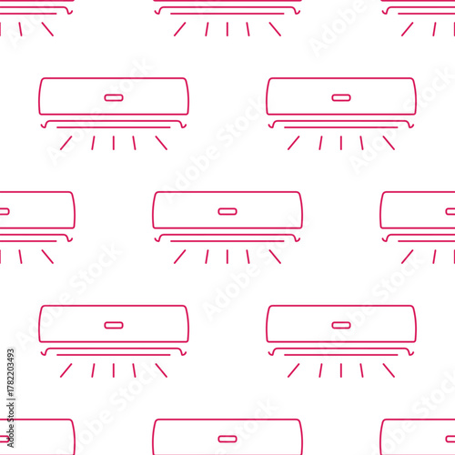 air conditioner seamless pattern isolated on transparent background.