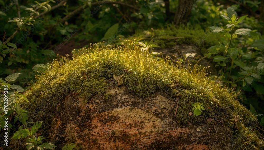 Fototapeta premium Termite mound covered in lush moss