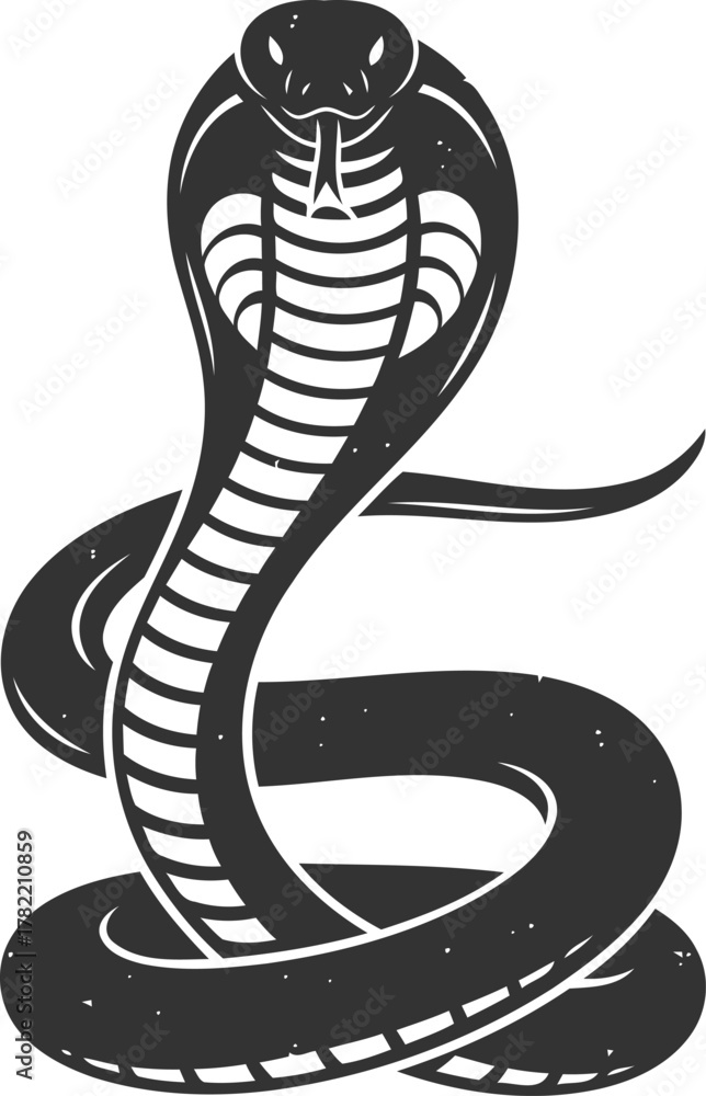 Fototapeta premium Cobra snake animal silhouette reptile black