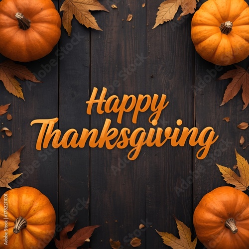 Happy Thanksgiving Day social media post celebration illustration background thanksgiving greeting autumn concept