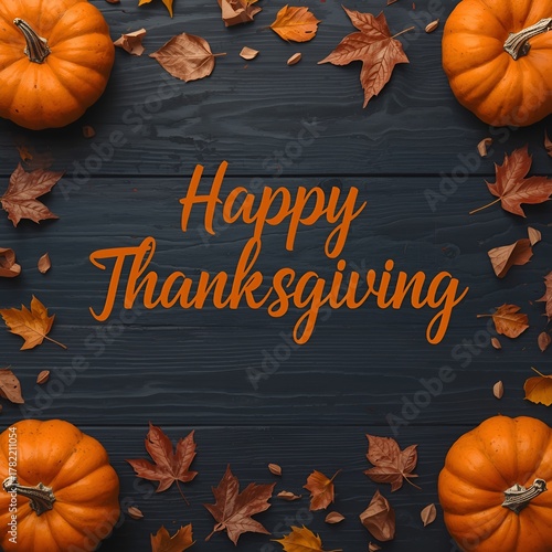 Happy Thanksgiving Day social media post celebration illustration background thanksgiving greeting autumn concept