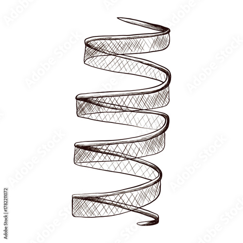 A cat tunnel for playing with cats. Vector image drawn in graphics.