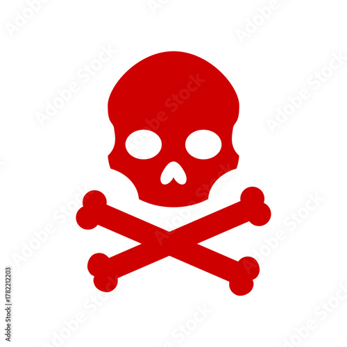Vector image of game UI icon template asset transparent Skull or Danger button