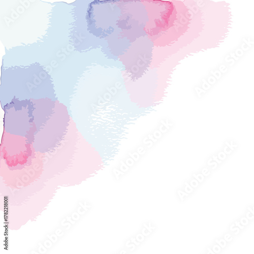 Abstract Watercolor Vector Background in Soft Pastel Colors with Organic Shapes and Blurred Edges in Modern Minimalist Style for Digital or Print Design