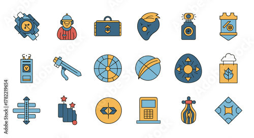 Global Warming Minimalistic Linear Sign for Web and Graphic Design, Apps, Banners, Social Network and Cards, Vector Cartoon Illustration with a White Background. Set of Icons Representing