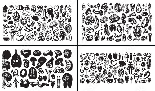 food doodle icons, snack illustration pack, junk food sketches, cute food symbols, fast food doodles, hand drawn food icons, meal illustration set, tasty cartoon graphics, food pattern elements, culin